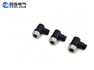 Connecteur circulaire M12 à 2 broches mâle/femelle, étanche IP67, à angle droit, câblable sur site, en laiton plaqué or, <span class=keywords><strong>4A</strong></span> 250V - Product Image 3