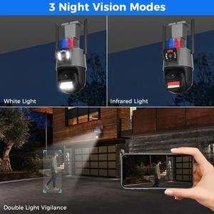 Sunivision icsee PTZ <span class=keywords><strong>Camera</strong></span> 3MP ngoài trời an ninh CCTV không dây ống kính kép Wifi Bullet PTZ <span class=keywords><strong>camera</strong></span> với <span class=keywords><strong>2</strong></span> ống kính - Product Image 3
