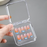 Boîte de rangement d'armure artisanale en gros Boîte de présentation transparente pour ongles Outil de rangement pour la décoration des ongles