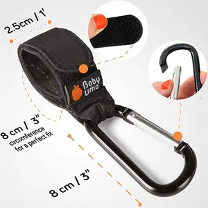 Multi Purpose Hook And Loop Baby Stroller Hooks For Bags