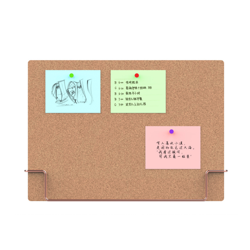 Креативная настольная пробковая доска для уведомлений с металлическим держателем для фоновой доски, фото стены и отображения сообщений