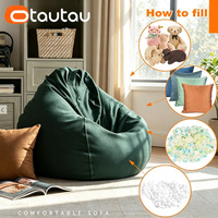 Housse de pouf inclinable moderne imperméable OTAUTAU DD107 en velours floqué gaufré 3D sans rembourrage inclus