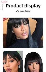 Pelucas de Cabello Remy Brasileño Liso de Alto Peso con Encaje Transparente y Gorro Pequeño <span class=keywords><strong>Chyna</strong></span> - Product Image 2