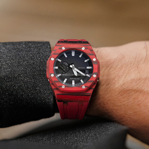 Комплект для часов G Shock Ga2100 силиконовый ремешок для часов и чехол из углеродного волокна для часов G Shock Ga2100 - Product Image 1