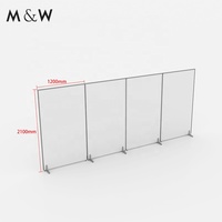M&W Cloison de bureau moderne de luxe en panneaux de bois, poste de travail modulaire pour bureau à domicile, atelier, école et supermarché