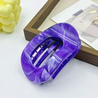 Mode ovale plat pinces à cheveux pour femmes nouveau Design léopard grand plat rond griffe pince français pinces à cheveux accessoires de cheveux