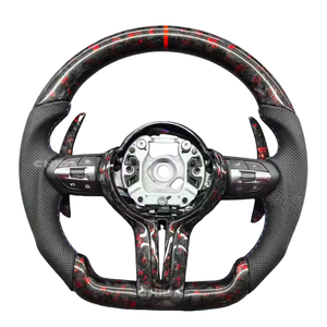 Volant sport en cuir et fibre de carbone personnalisé pour <span class=keywords><strong>Mini</strong></span> R Series (R55-R61) JCW <span class=keywords><strong>Cooper</strong></span> <span class=keywords><strong>S</strong></span> Countryman Clubman - Product Image 1
