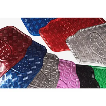 Universal aluminum anti-slip car foot floor mat