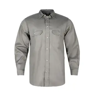 Wholesale FR Flame Resistant Long Sleeve Work Shirt With 2 Chest Pocket