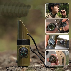 أداة متعددة الوظائف للبقاء على قيد الحياة في الهواء الطلق من IRONDONKEY، بوصلة محمولة للطوارئ مع عدسة مكبرة ومصباح ومؤشر حرارة وصفارة - Product Image 3