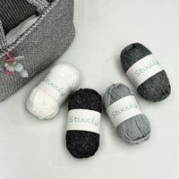 100 grammes de fil argenté brillant en coton creux tissé à la main