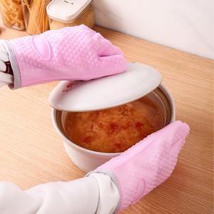 Gants <span class=keywords><strong>anti</strong></span>-brûlure et isolants thermiques en silicone épaissi pour la <span class=keywords><strong>cuisine</strong></span>, la pâtisserie, les fours et les micro-ondes à haute température - Product Image 3