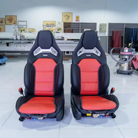 Für Mercedes-Benz A45 CLA45 W176 177 AMG Sport Recaro Aluminium-Legierung Schalensitze Vorne Doppelreihe Rote Nähte