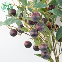 Hoogwaardige 94cm Kunstmatige Pruimenbes Fruittak Groothandel Kunstplanten voor Bloemstukken, Huisdecoratie, Keukenpresentatie