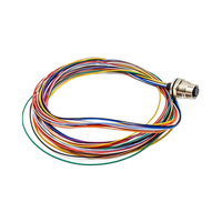 Connecteurs industriels ronds en cuivre pour applications d'alimentation Code X Code OEM & ODM M12 à 12 broches pour montage sur panneau