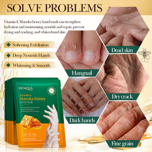 Masque pour les mains et les pieds au miel de Manuka et à la vitamine E BIOAOUA, traitement réparateur et nourrissant, gants pour mains et pieds secs - Product Image 5
