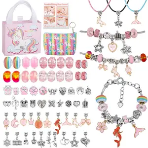 DIY Charm Bracelet Making Kit Charm Bracelets Jewelry Making Kit With Beads Bracelets Charms Necklace Diy Crafts Gifts Set