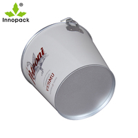 Seau à boissons en métal galvanisé de 5 pintes pour vin, bière et autres boissons, idéal pour les fêtes et le stockage de glace et de boissons