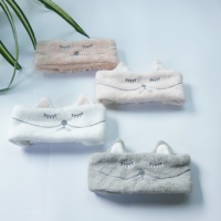 Bandeau de spa brodé oreilles de chat, doux et confortable, pour les amateurs de maquillage et de soins de la peau