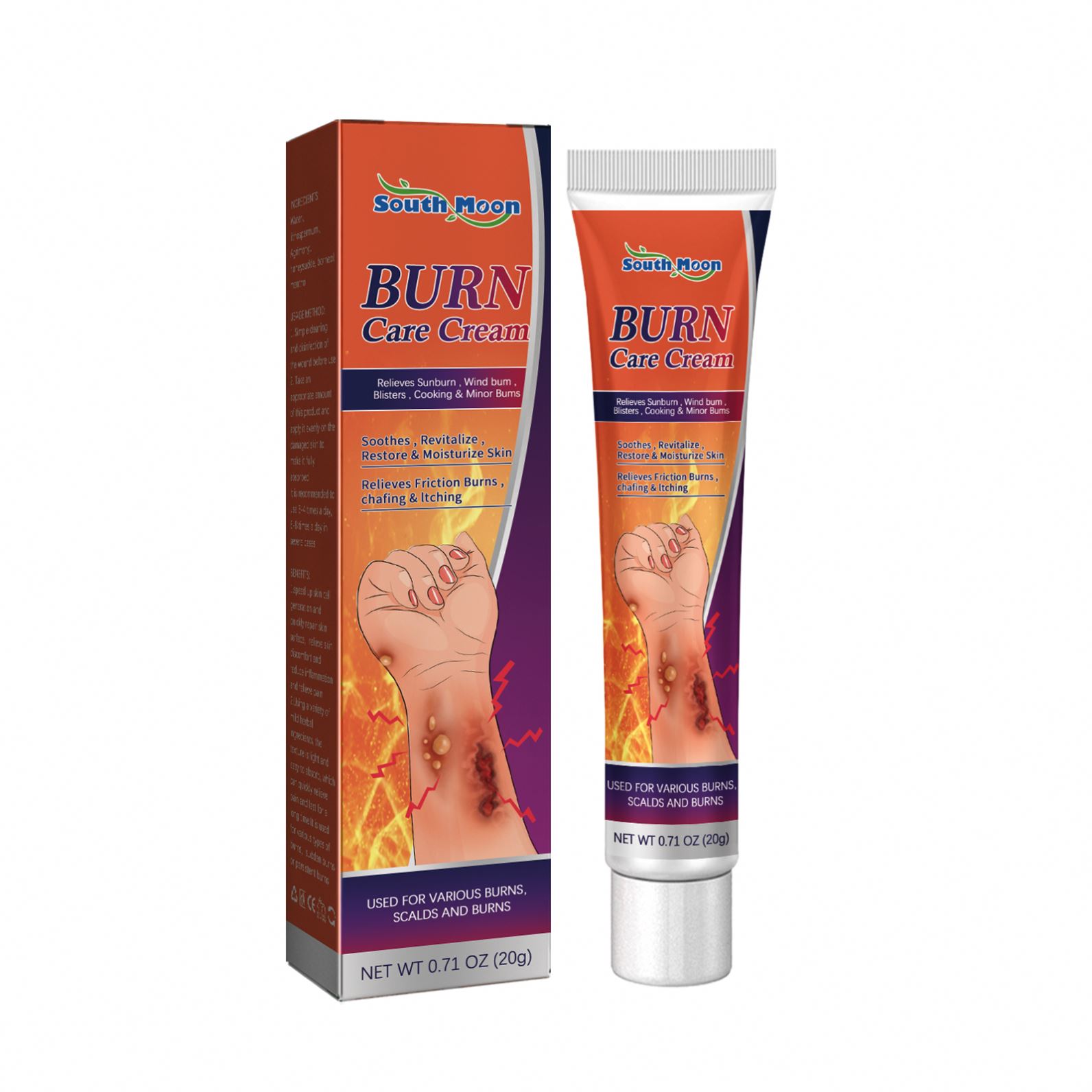 South Moon 20g Wholesale Quickly Absorbed Relieve Pain and Burning Sensation No Irritating Smell SUMIFUN Burn Care Cream