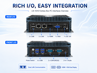 Mini PC Compacto sin Ventilador, Doble LAN, COM, USB, Salida de Pantalla, Almacenamiento Opcional, para Equipos Comerciales, OEM, ODM, Personalizable