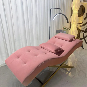 Table de massage et de soin incurvée noire, design de luxe, personnalisée, portable, pour salon, cils, visage, spa, salon de beauté et salon de séjour - Product Image 3