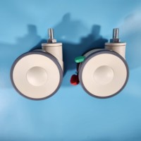 Roulettes de lit médical de 5 pouces pour les roues de lit d'hôpital meubles médicaux