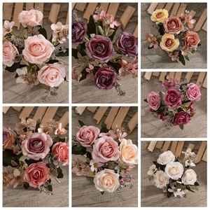 Flores Artificiales de Alta Calidad al por Mayor, Simulación de Seda, Tacto Real, Rosa Artificial para Decoración del Hogar y Bodas - Product Image 4