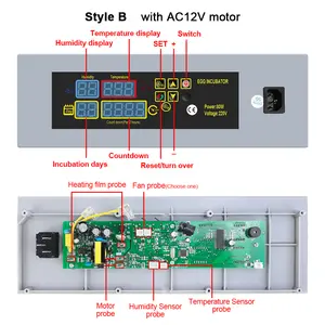 Incubadora de huevos inteligente, controlador de escotilla, accesorios de incubadora, HTMC-5, artesanal, Control de temperatura