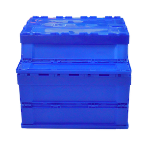 Boîtes de rangement pliables en <span class=keywords><strong>plastique</strong></span> pour la vente en gros, gain de place, <span class=keywords><strong>avec</strong></span> <span class=keywords><strong>couvercle</strong></span>, rapport d'emboîtement 4:1, anti-poussière et résistantes à l'eau - Product Image 4