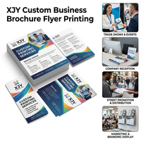 Impression de brochures et de prospectus personnalisés XJY avec logo d'entreprise, design publicitaire recto-verso