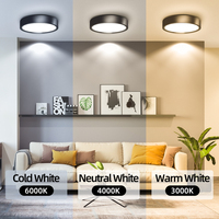 Canmeijia Plafonnier Rond à Montage en Surface pour Intérieur 5W 10W 15W 25W, Downlight Commercial Dimmable, Downlight LED, Downlight