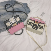Go Party – sacs à bandoulière de luxe pour filles, Design créatif de dessin animé, jolie petite maison en forme de collision de couleur, sacs à bandoulière amusants