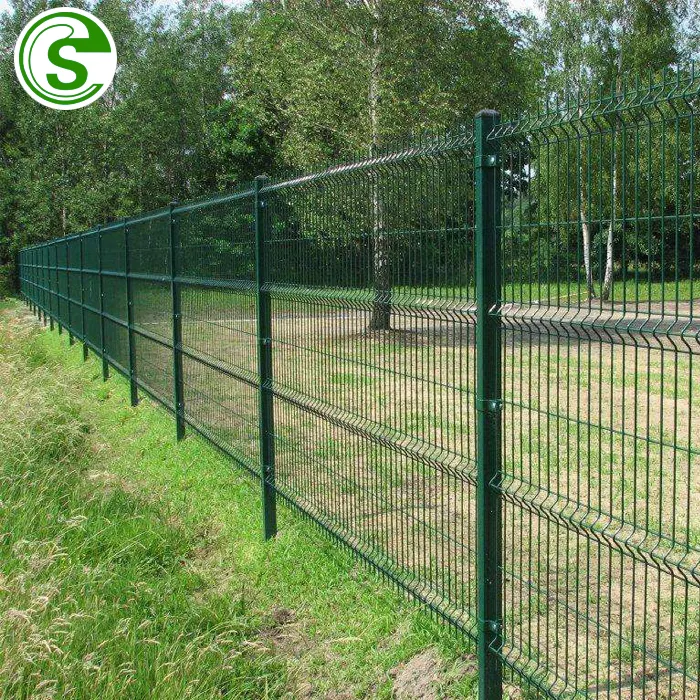 6ft Security Eco Friendly Pvc Coated Powder Coated Dark Green Welded Wire Wave 3d Corrugated Surface Galvanized Fence