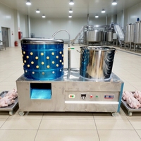 QDMECH Plumeuse automatique tout-en-un en acier inoxydable pour volailles, poulets et pigeons, 220V