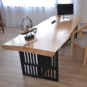 Mỹ Retro rắn gỗ văn phòng bàn có thể điều chỉnh chiều cao bàn làm việc cho ông chủ dài máy tính bàn cho nhà hoặc căn hộ sử dụng - Product Image 3