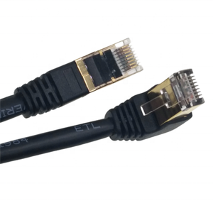 Good Price Right Angle to Straight Rj45 Connector Cat6 FTP 24AWG Black Cat6 FTP Indoor Network Lan Jumper <b>Cable</b> <b>Patch</b> Cord - Product Image 2