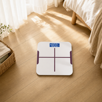Pèse-personne intelligent Bluetooth numérique avec analyse de la composition corporelle, affichage LCD précis, application de suivi de santé et de fitness pour la chambre à coucher