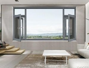 Hiện đại đôi kính cửa sổ kính cách nhiệt nhôm bên ngoài <span class=keywords><strong>Swing</strong></span> khuôn cửa sổ nhà cửa sổ màn hình muỗi cho biệt thự - Product Image 2