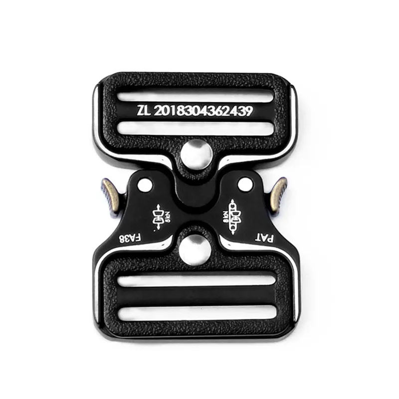 39Mm 1.53 Inch Custom Logo Mode Zware Riem Gespen Metalen Gesp Voor Hondenhalsband Outdoor Tactische Bagage Hardware Gesp