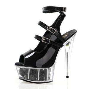 Sandalias de Plataforma con Tacón Fino de 15 cm para Mujer, Estilo Sexy y Fetiche, para Club Nocturno, Bailarinas de Pole Dance, Novias, con Punta Abierta, para Vestidos de Fiesta - Product Image 3