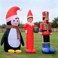 Décoration de Noël gonflable en forme de bonhomme de neige pour jardin, personnages publicitaires d'usine OEM