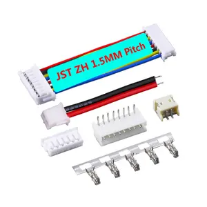 15 2pin Zh1.5 Plug 2p 3 Pin Smd/smt Battery 2 Pin Terminal Jst 1.5mm Pitch Zh Connector With Wires Cables