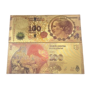 New Argentina 100 Argentinian Peso Plastic Fake Banknote 24k Gold Plated Foil Paper Money With Color Printing - Product Image 2