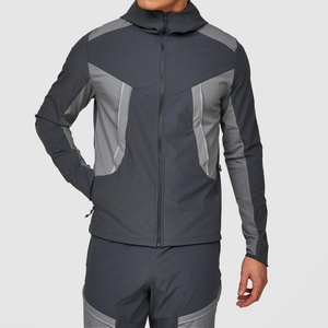 Nouvelle veste à capuche tissée pour <span class=keywords><strong>homme</strong></span> grande taille, coupe-vent en polyester, avec logo personnalisé réfléchissant et fermeture éclair, idéale pour le <span class=keywords><strong>jogging</strong></span> - Product Image 4
