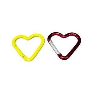 Mosquetón en forma de corazón de aleación de zinc, gancho portátil para llavero, para bolsos y juguetes - Product Image 1