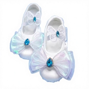 Zapatos de Ballet Suaves de Alta Calidad Baifa, Suela Antideslizante, Hermoso Diseño de Lazo de Mariposa, Parte Superior de Satén Transpirable para Niña - Product Image 2