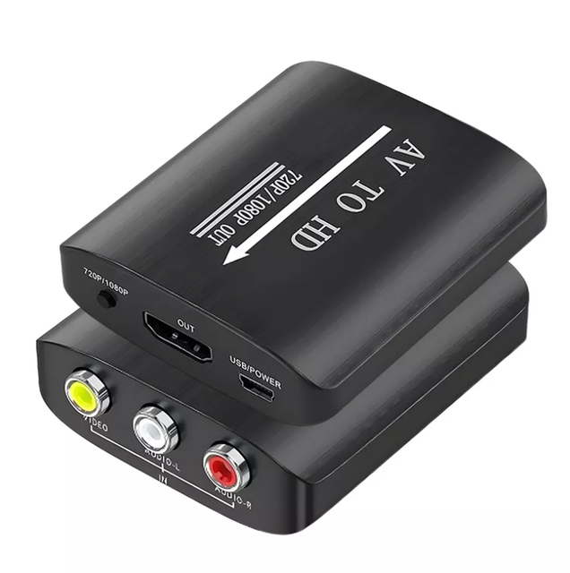 RCA to HDMIConverter, 1080p/720p AV to HD Converter for TV/PC/N64/Wii/PS1