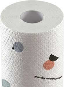 Rouleau de chiffons imprimés 25x20 cm pour usage domestique, serviettes non tissées jetables pour la vaisselle, la cuisine et la salle de bain - Product Image 2