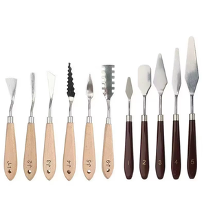 Couteaux à mélanger les couleurs en bois pour la peinture à l'huile, l'acrylique, la <span class=keywords><strong>gouache</strong></span>, le modelage et la texture – Grand ensemble d'outils - Product Image 1